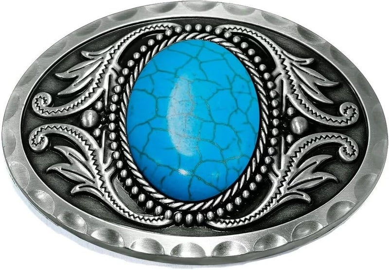 GURANSE Natural Gems Tiger Eyes Stone Belt Buckle With Acanthus Western Cowboy Style More Colors - Image 5